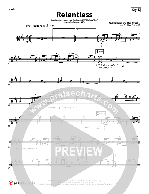 Relentless Viola (Hillsong UNITED)