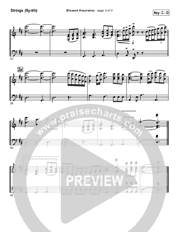 Blessed Assurance String Pack (Traditional Hymn / PraiseCharts)