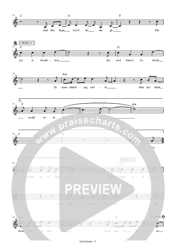 Up In Arms Lead Sheet (Hillsong UNITED)