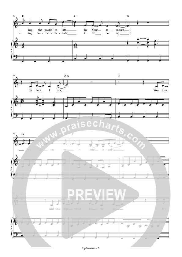 Up In Arms Lead & Piano (Hillsong UNITED)