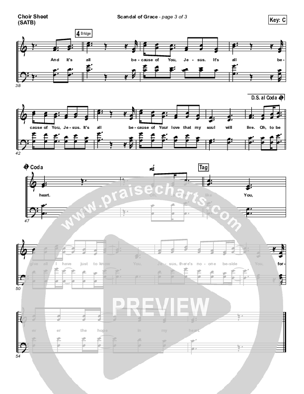 Scandal Of Grace Choir Vocals (SATB) (Hillsong UNITED)