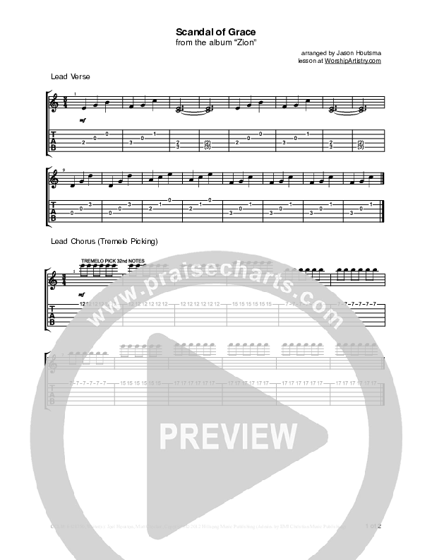 Scandal Of Grace Guitar Tab (Hillsong UNITED)