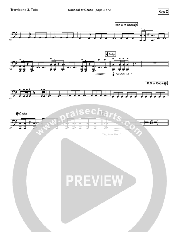 Scandal Of Grace Trombone 3/Tuba (Hillsong UNITED)