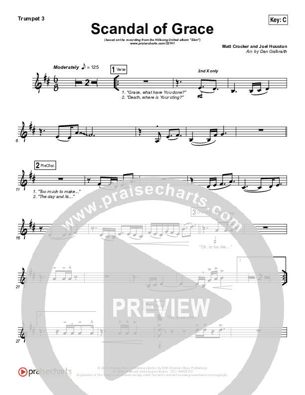 Scandal Of Grace Trumpet 3 (Hillsong UNITED)