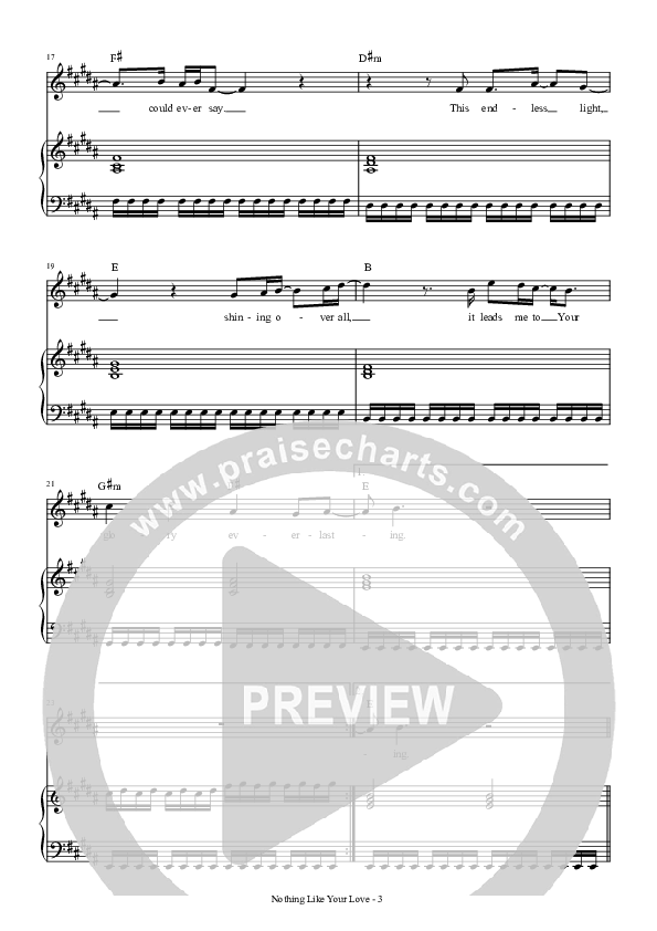 Nothing Like Your Love Piano/Vocal (Hillsong UNITED)