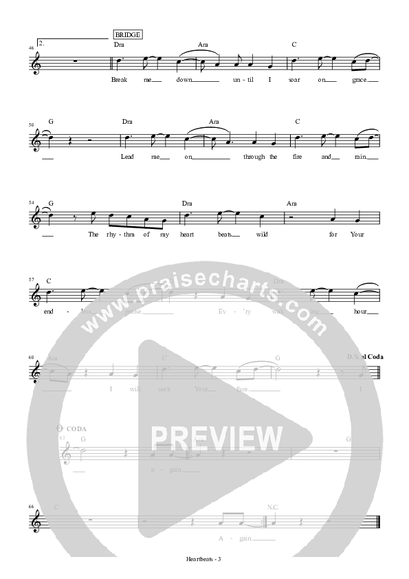 Heartbeats Lead Sheet (Hillsong UNITED)