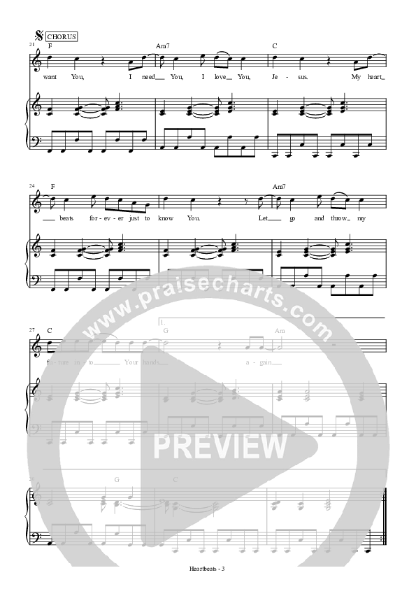 Heartbeats Piano/Vocal (Hillsong UNITED)