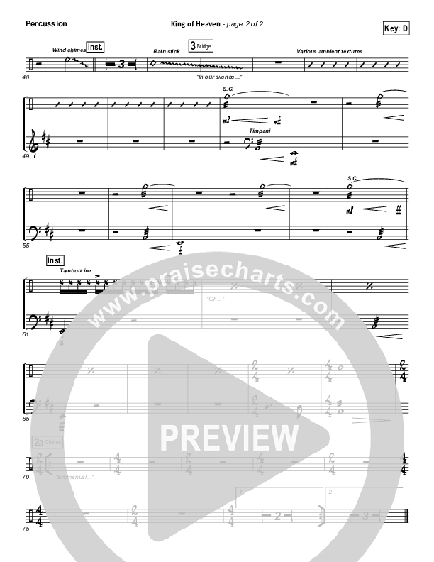 King Of Heaven Percussion (Hillsong UNITED)