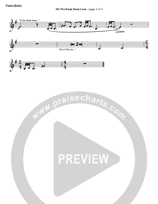 O The Deep Deep Love Of Jesus Flute (Frank Ralls)