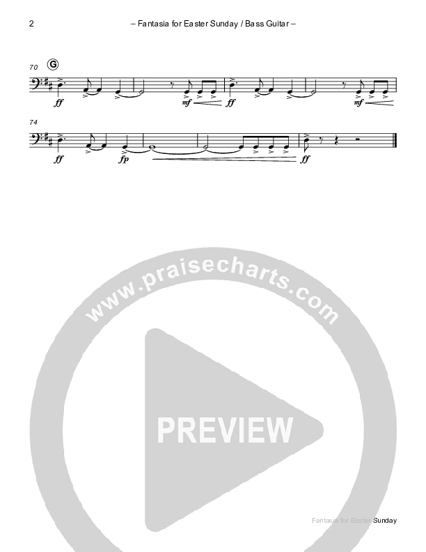 Easter Fantasia (feat. Christ The Lord Is Risen Today and When I Survey) (Instrumental) Bass Guitar (Paul Campbell)