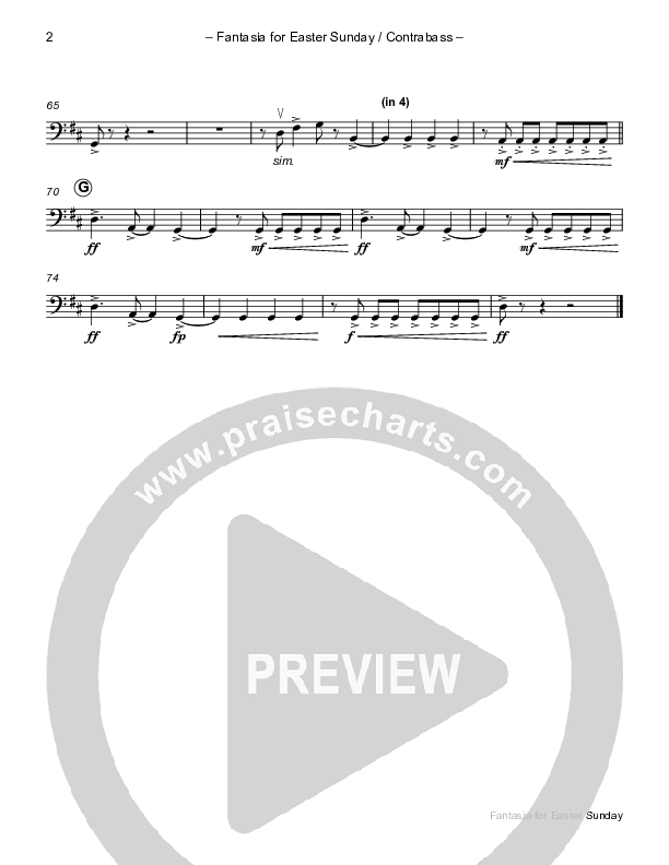 Easter Fantasia (feat. Christ The Lord Is Risen Today and When I Survey) (Instrumental) Contrabass (Paul Campbell)