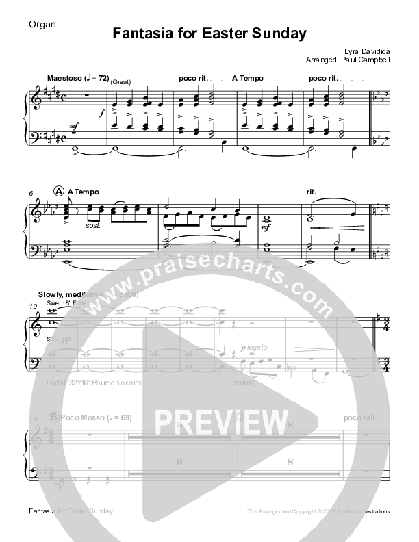 Easter Fantasia (feat. Christ The Lord Is Risen Today and When I Survey) (Instrumental) Organ (Paul Campbell)