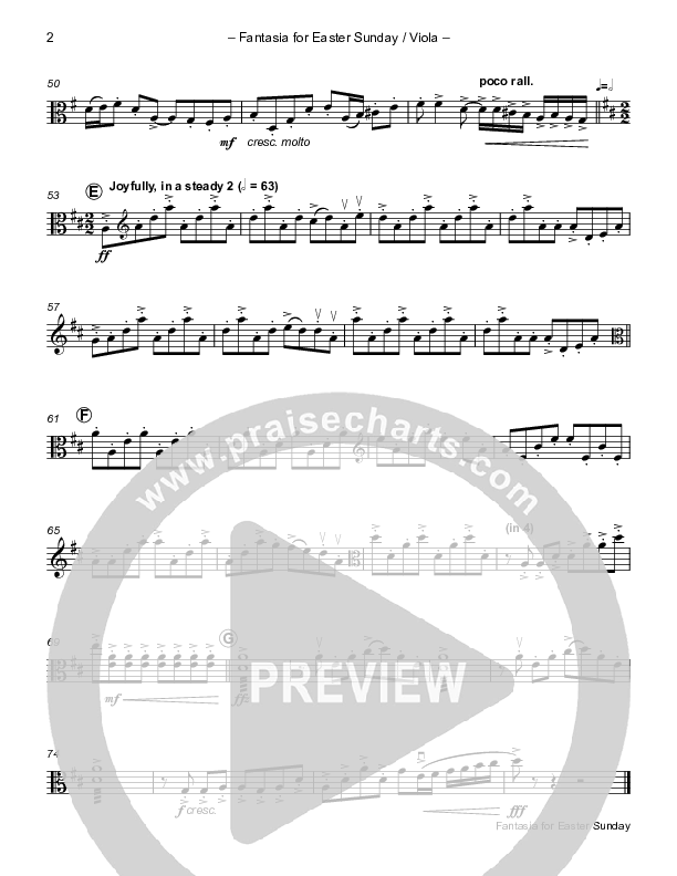 Easter Fantasia (feat. Christ The Lord Is Risen Today and When I Survey) (Instrumental) Viola (Paul Campbell)