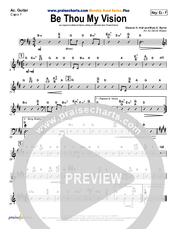 Be Thou My Vision Rhythm Chart (PraiseCharts / Traditional Hymn)