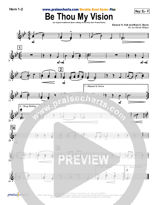 Be Thou My Vision French Horn 1/2 (PraiseCharts / Traditional Hymn)