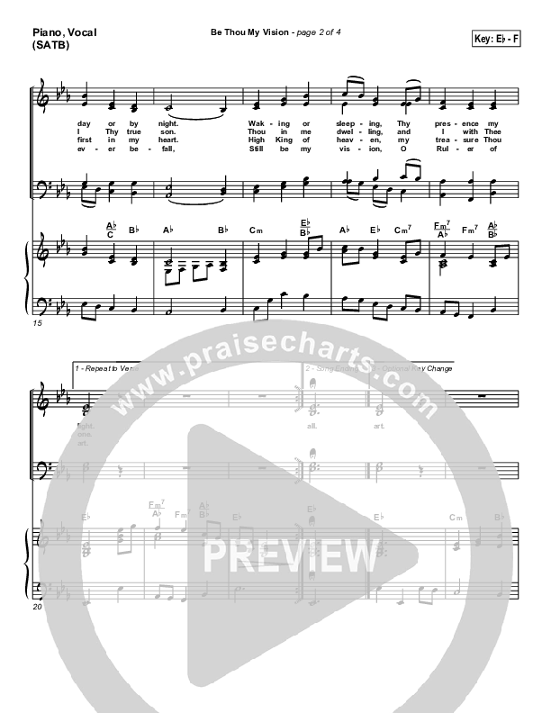 Be Thou My Vision Piano/Vocal Pack (PraiseCharts / Traditional Hymn)