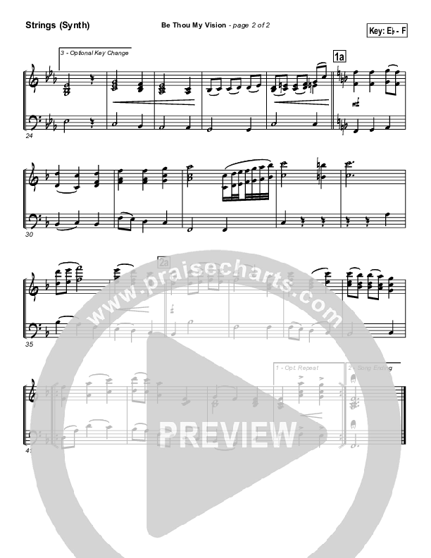 Be Thou My Vision Synth Strings (PraiseCharts / Traditional Hymn)