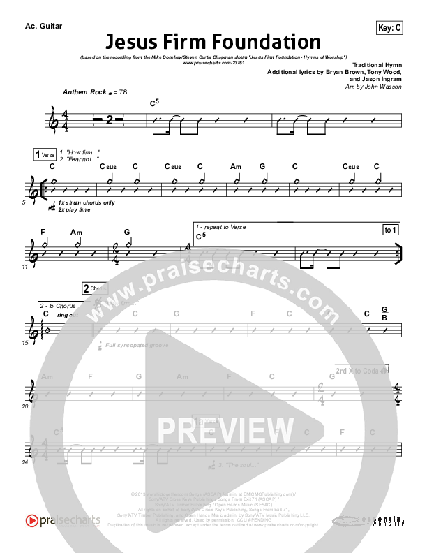 Jesus Firm Foundation Acoustic Guitar (Mike Donehey / Steven Curtis Chapman)