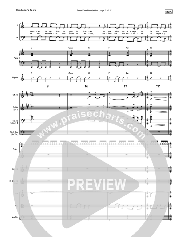 Jesus Firm Foundation Conductor's Score (Mike Donehey / Steven Curtis Chapman)