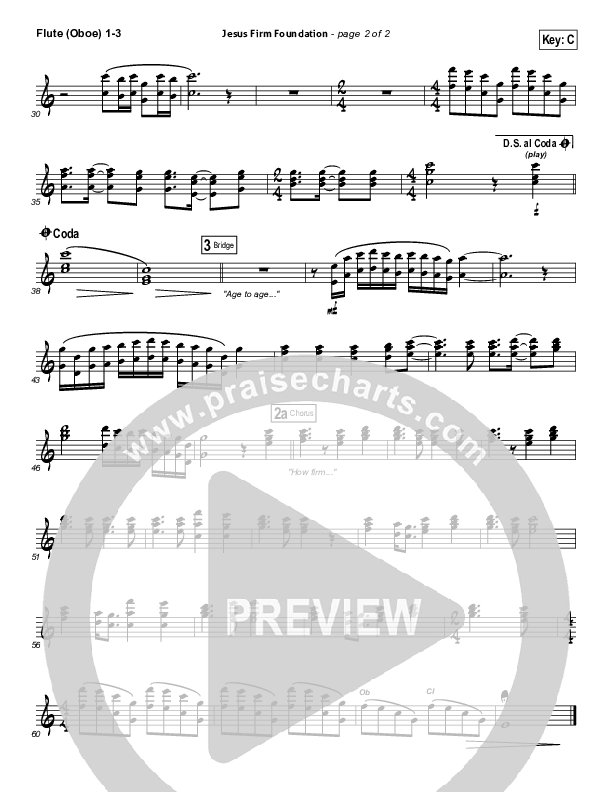 Jesus Firm Foundation Flute/Oboe 1/2/3 (Mike Donehey / Steven Curtis Chapman)