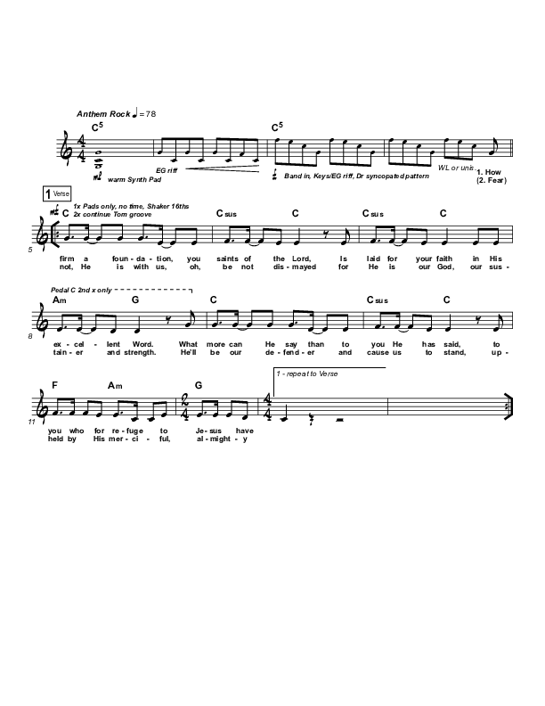 Jesus Firm Foundation Lead Sheet (SAT) (Mike Donehey / Steven Curtis Chapman)