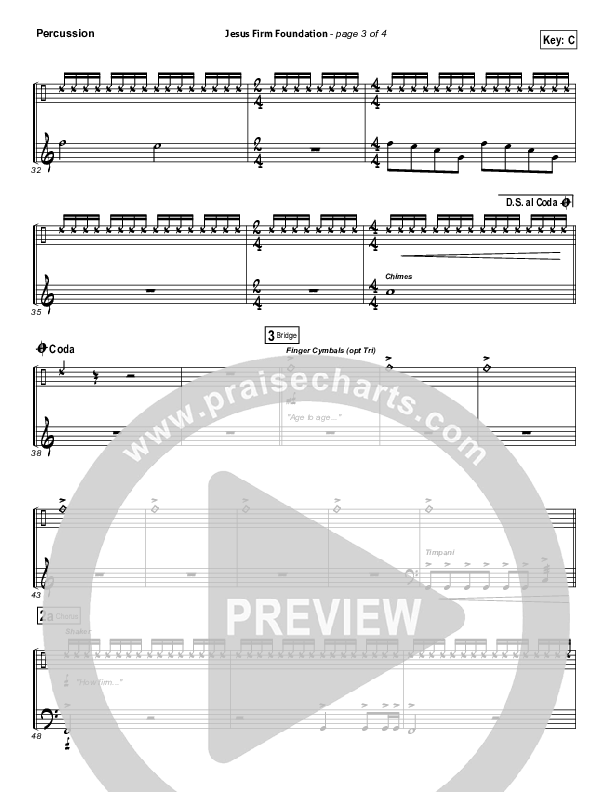 Jesus Firm Foundation Percussion (Mike Donehey / Steven Curtis Chapman)