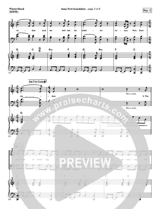 Jesus Firm Foundation Piano/Vocal Pack (Mike Donehey / Steven Curtis Chapman)