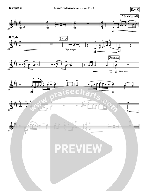 Jesus Firm Foundation Trumpet 3 (Mike Donehey / Steven Curtis Chapman)