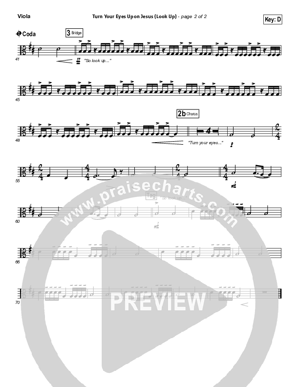 Turn Your Eyes Upon Jesus (Look Up) Viola (Nichole Nordeman)