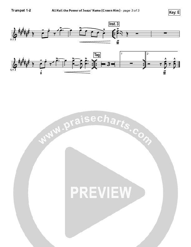 All Hail The Power Of Jesus' Name (Crown Him) Trumpet 1,2 (Michael W. Smith)