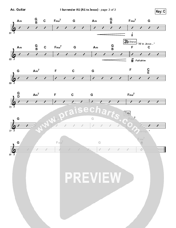 I Surrender (All To Jesus) Acoustic Guitar (Casting Crowns)