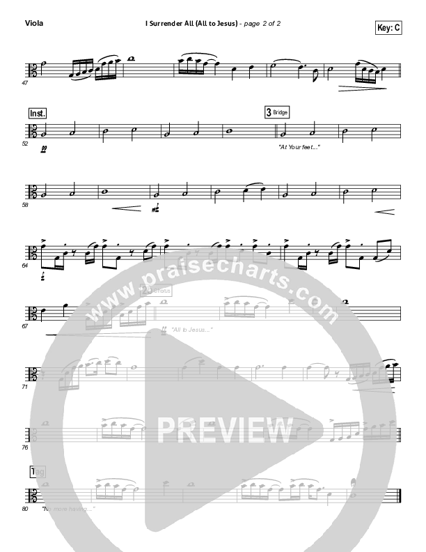 I Surrender (All To Jesus) Viola (Casting Crowns)