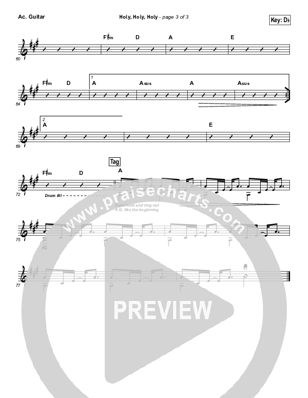 Holy Holy Holy (God With Us) Acoustic Guitar (Matt Maher)