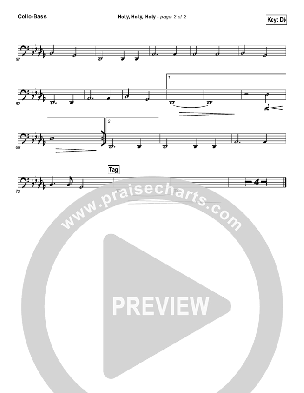 Holy Holy Holy (God With Us) Cello/Bass (Matt Maher)