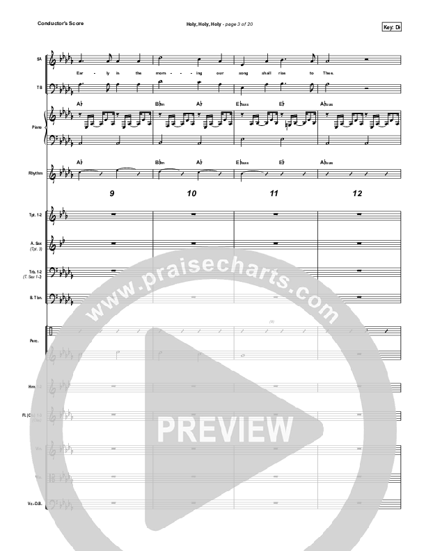 Holy Holy Holy (God With Us) Conductor's Score (Matt Maher)