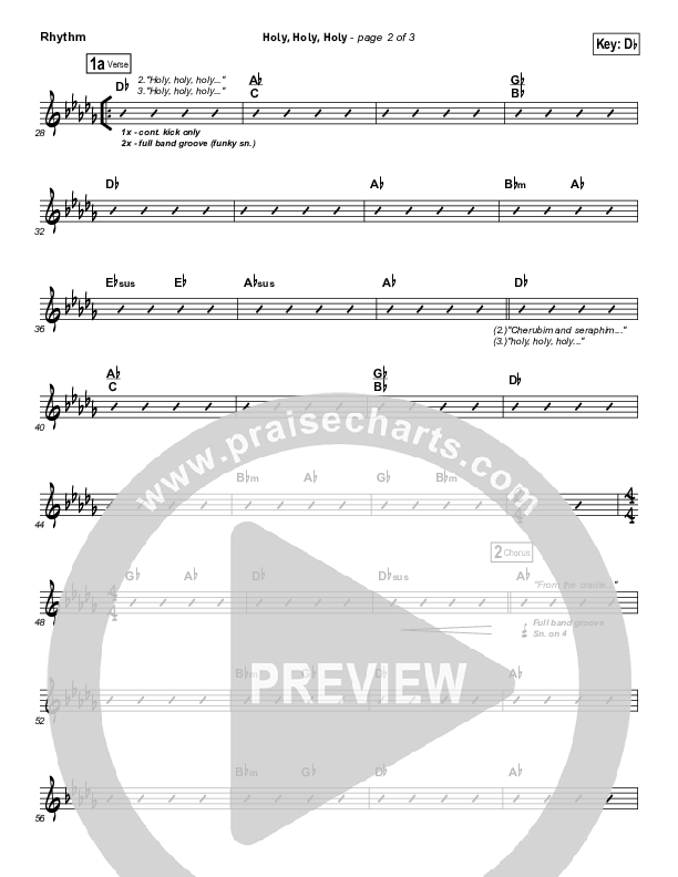 Holy Holy Holy (God With Us) Rhythm Chart (Matt Maher)