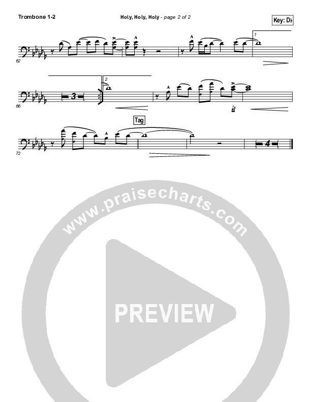 Holy Holy Holy (God With Us) Trombone 1/2 (Matt Maher)