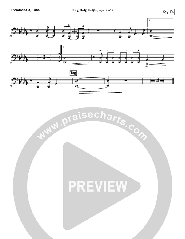 Holy Holy Holy (God With Us) Trombone 3/Tuba (Matt Maher)