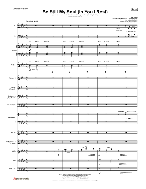 Be Still My Soul (In You I Rest) Conductor's Score (Kari Jobe)
