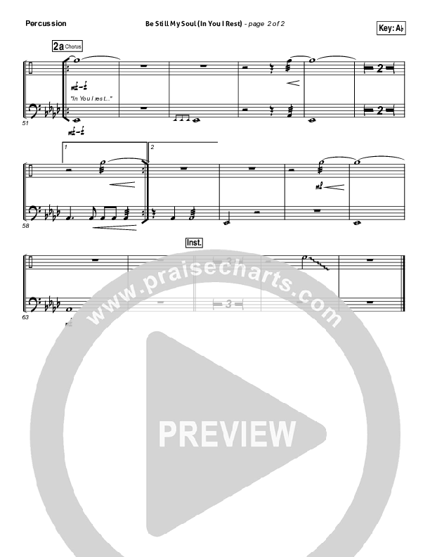 Be Still My Soul (In You I Rest) Percussion (Kari Jobe)