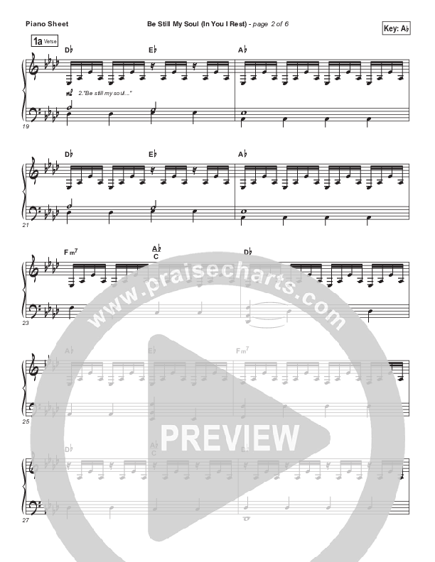 Be Still My Soul (In You I Rest) Piano Sheet (Kari Jobe)