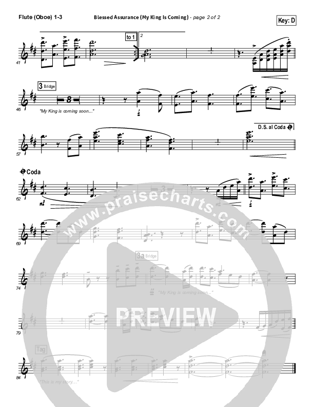 Blessed Assurance (My King Is Coming) Wind Pack (Matthew West)