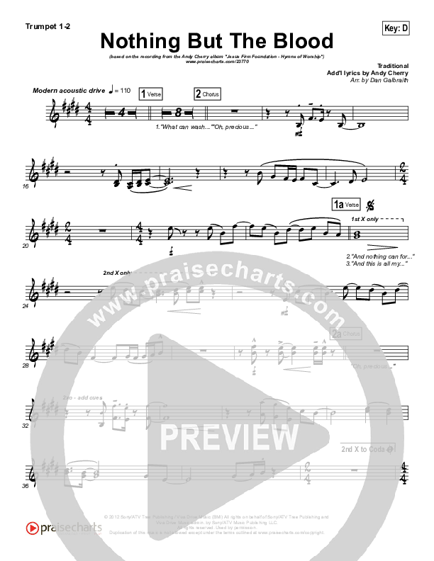 Nothing But The Blood Trumpet 1,2 (Andy Cherry)