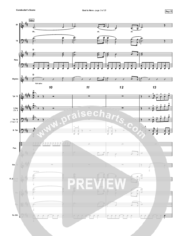 God Is Here Conductor's Score (Darlene Zschech)