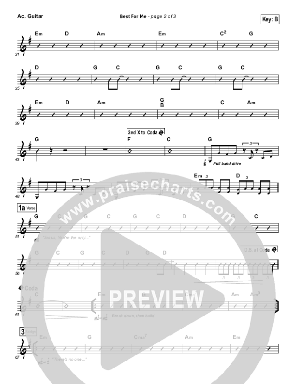 Best For Me Acoustic Guitar (Darlene Zschech)