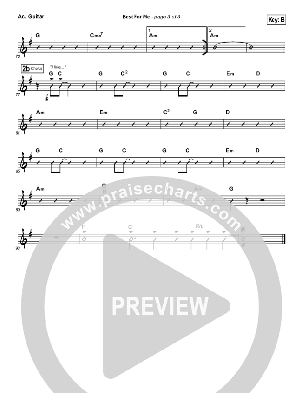 Best For Me Acoustic Guitar (Darlene Zschech)