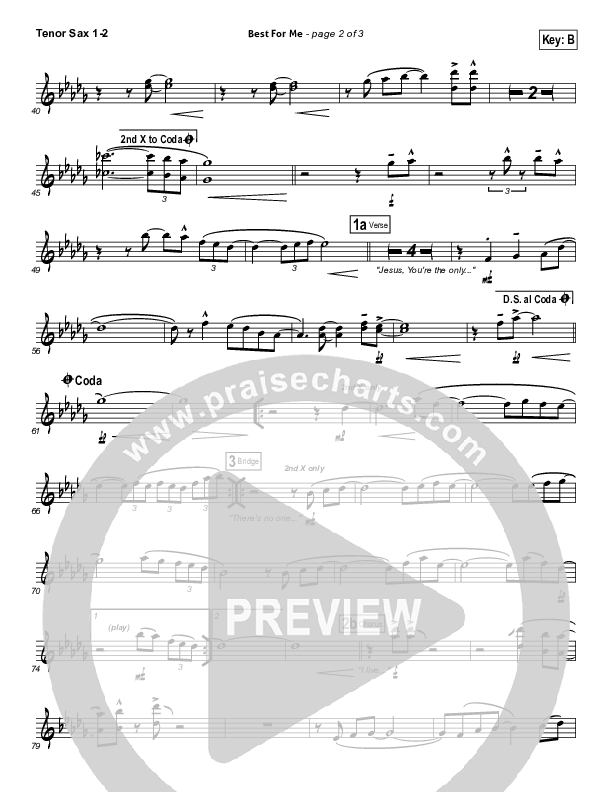 Best For Me Tenor Sax 1/2 (Darlene Zschech)