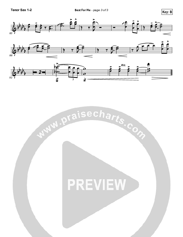 Best For Me Tenor Sax 1/2 (Darlene Zschech)