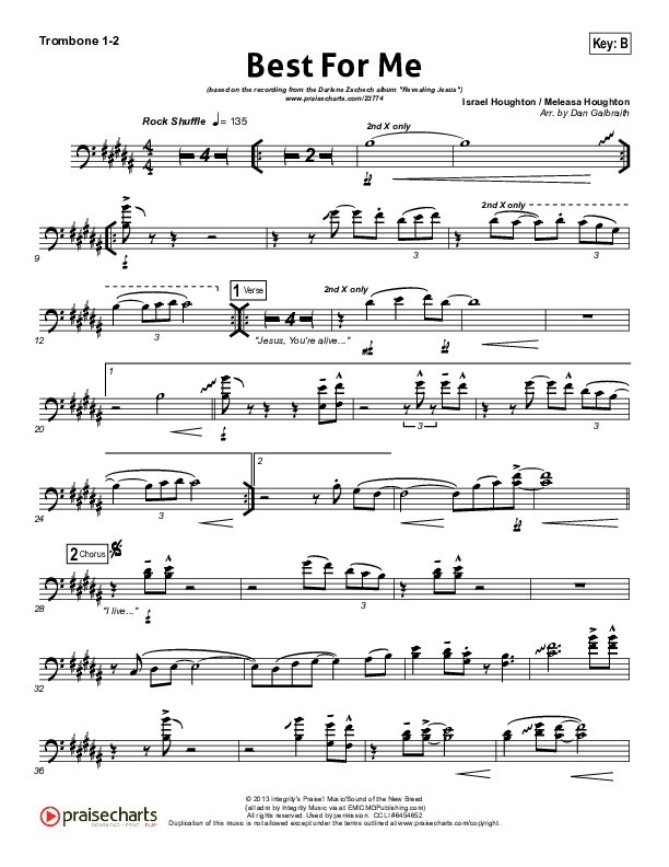 Best For Me Trombone 1/2 (Darlene Zschech)