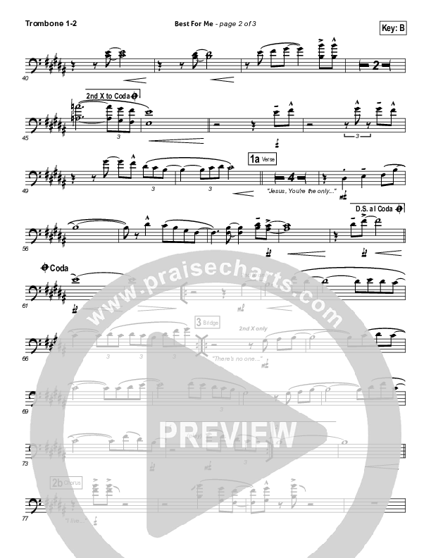 Best For Me Trombone 1/2 (Darlene Zschech)